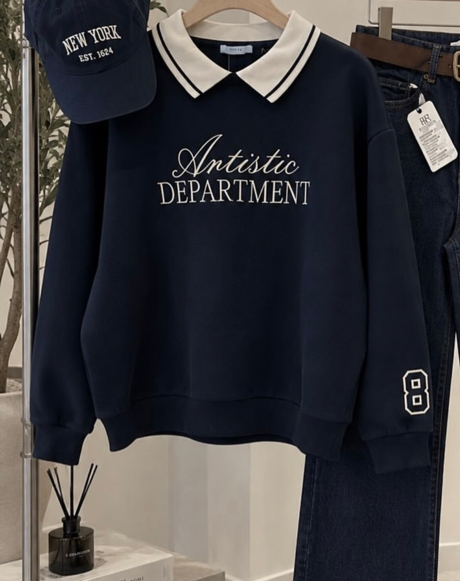 Navy Polo Sweater