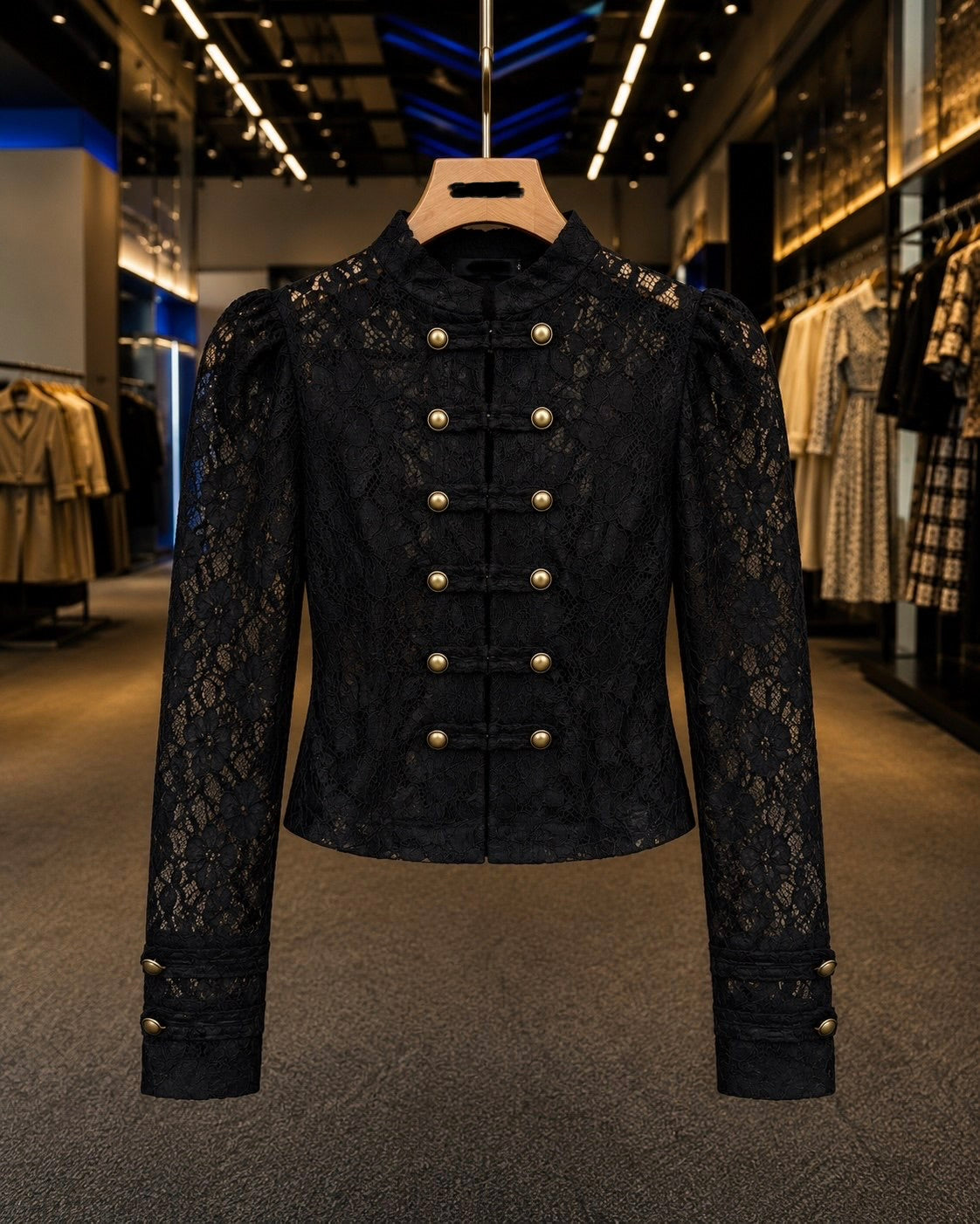 Lace detail elegant jacket