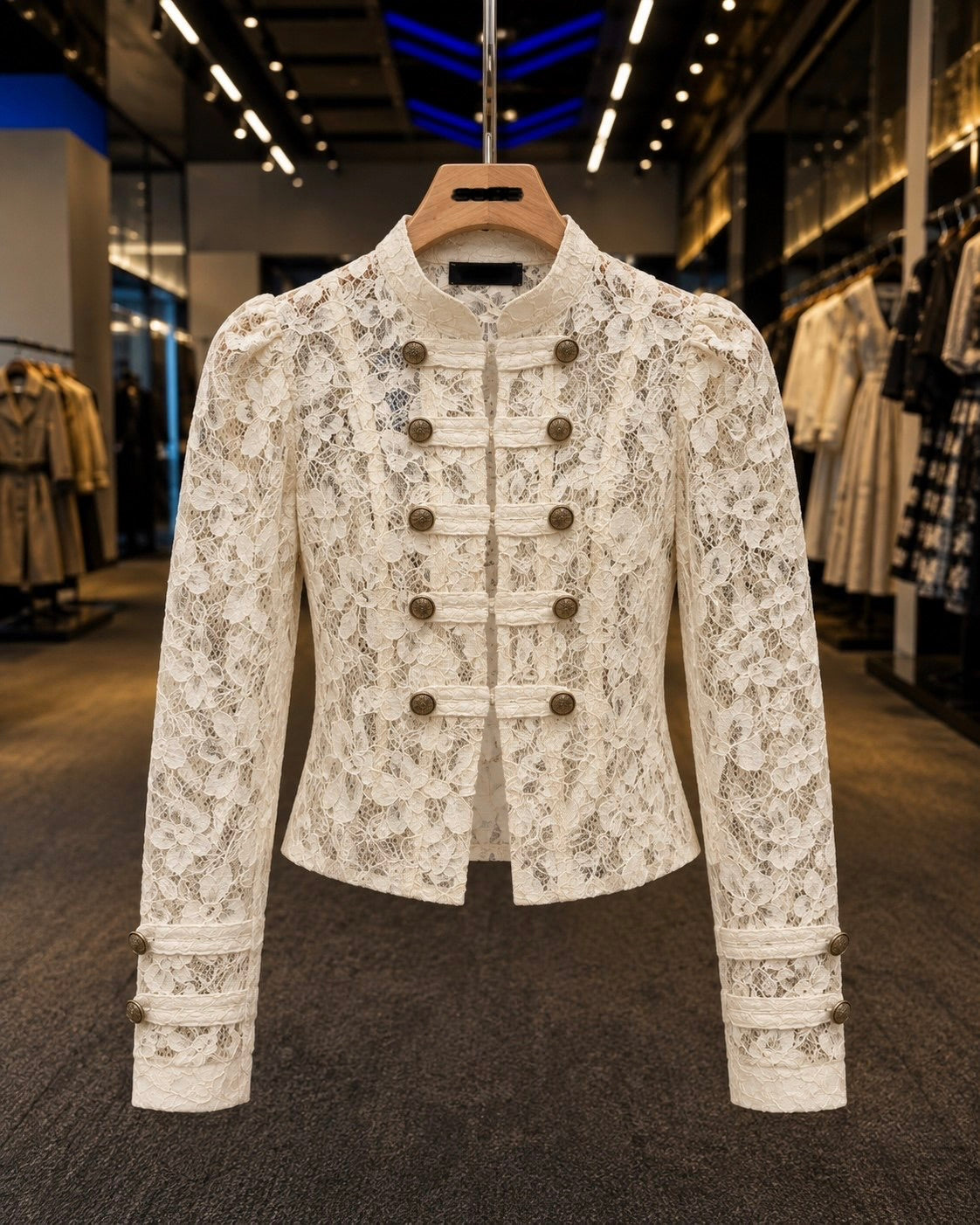 Lace detail elegant jacket